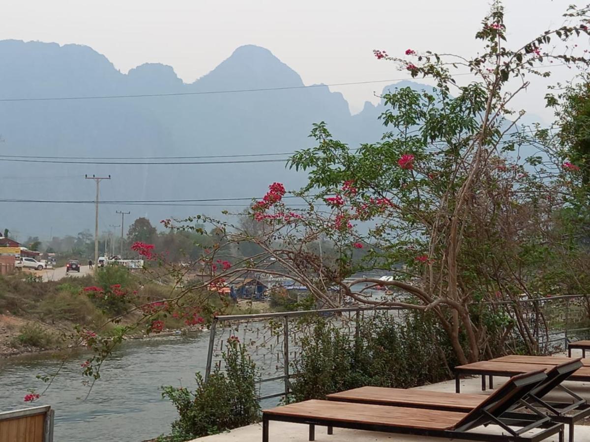 Riverside Garden Hostel Vang Vieng Exterior foto