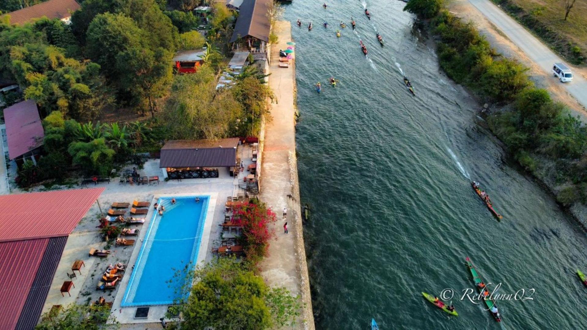 Riverside Garden Hostel Vang Vieng Exterior foto